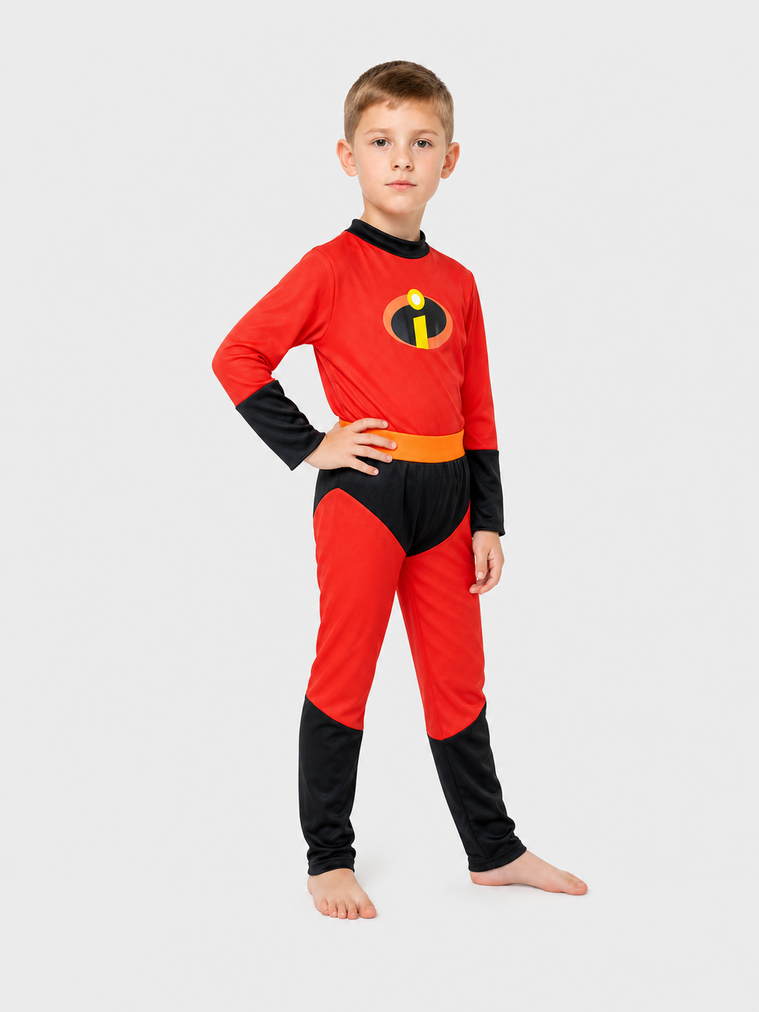 The Incredibles Jumpsuit with Mask, Red and Orange