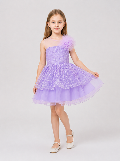 Full Dress with Floral Embroidery, Tulle, and Train Costume Dresses detail 2