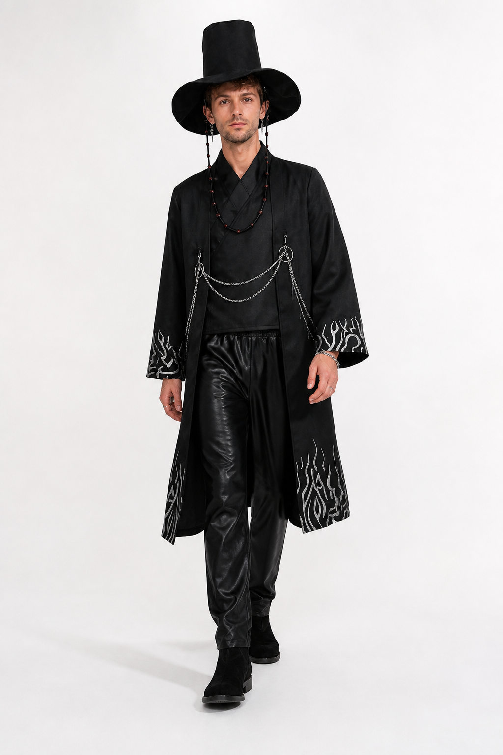 Cosplay Costume with a Wide-Brimmed Hat and Accessories Costume Headwear detail 2