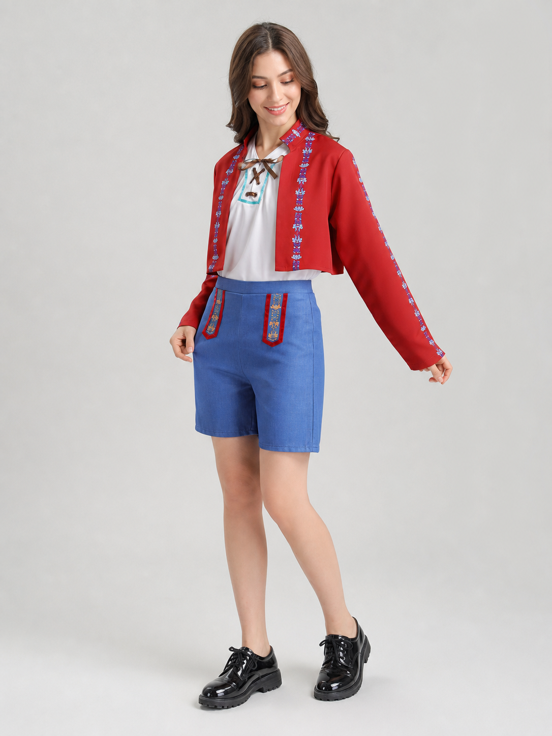 Ethnic-Style Cosplay Costume with Shorts Costumes detail