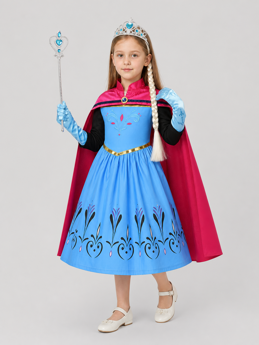 Elsa Princess Costume for Children with Cape and Accessories Costume Capes detail 2