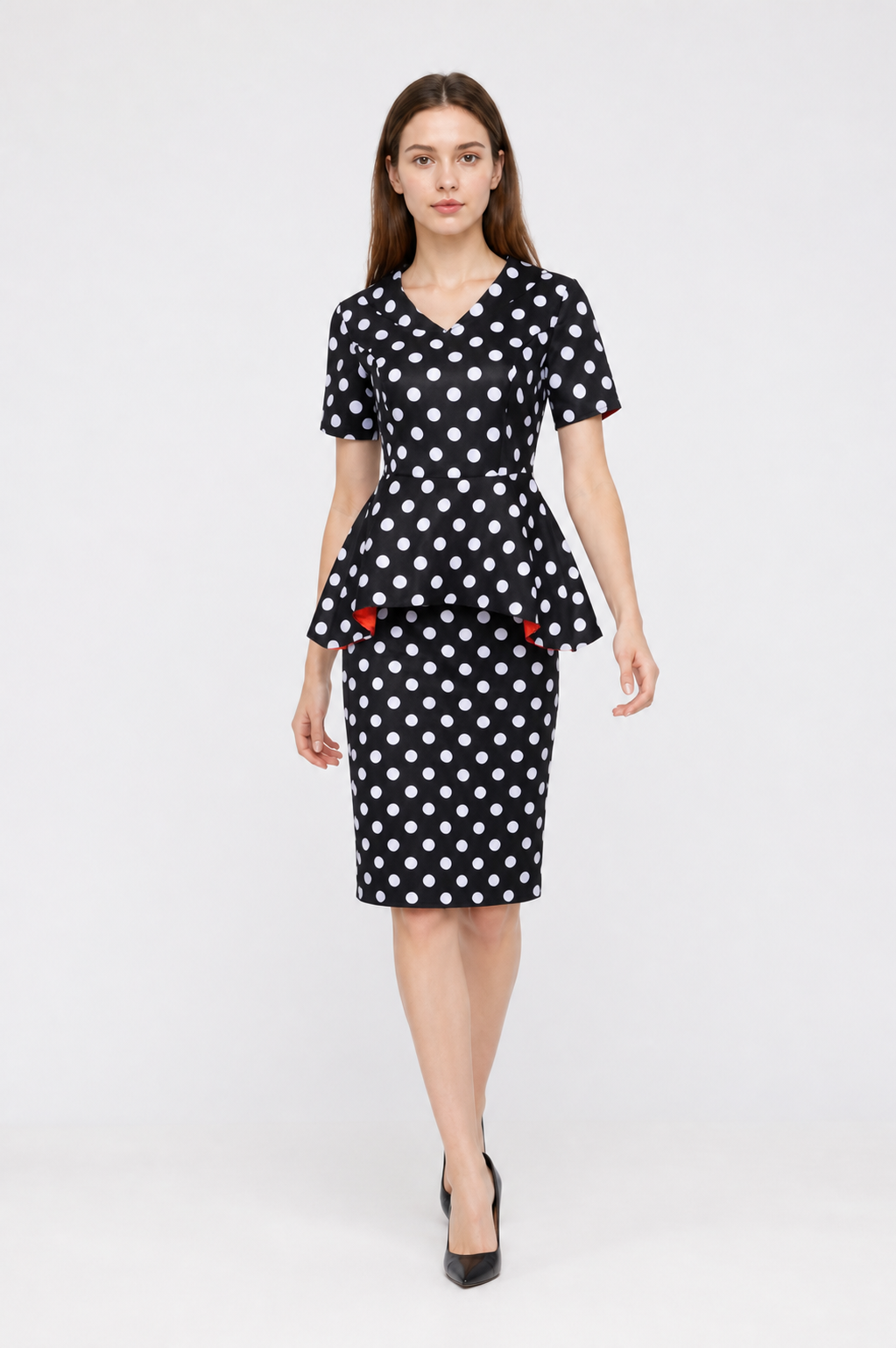 Cosplay Costume Set with Polka-Dot Top and Skirt Costumes detail 2