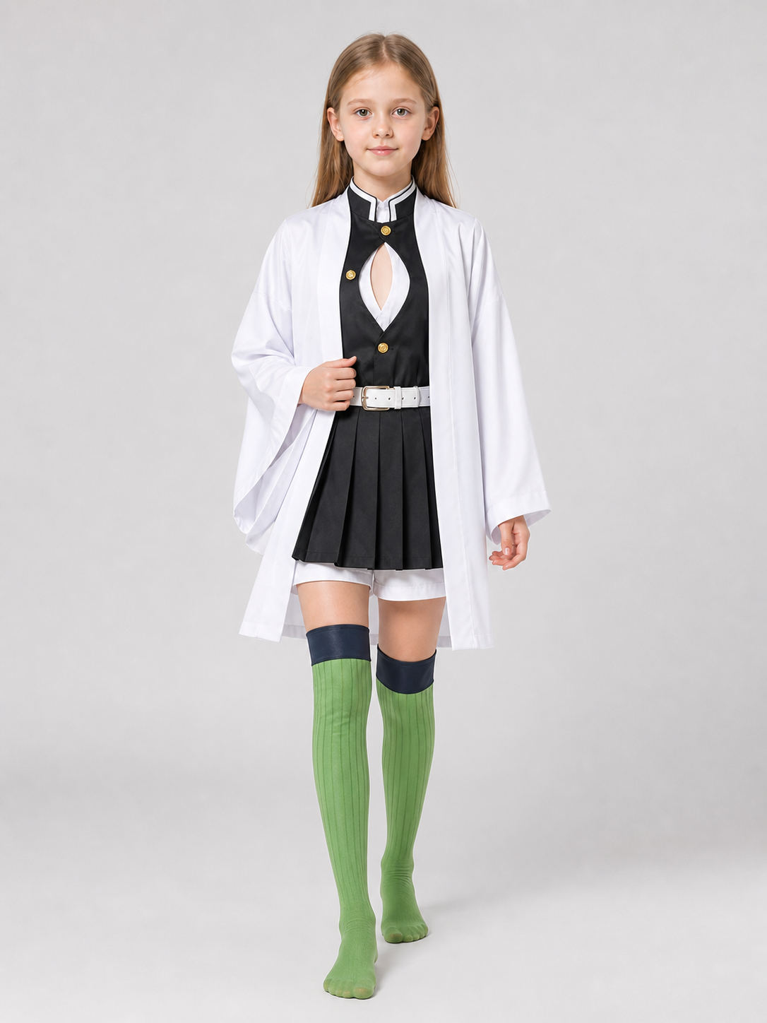 Mitsuri Kanroji Cosplay Costume, Polyester, Cape Costume Capes detail 2
