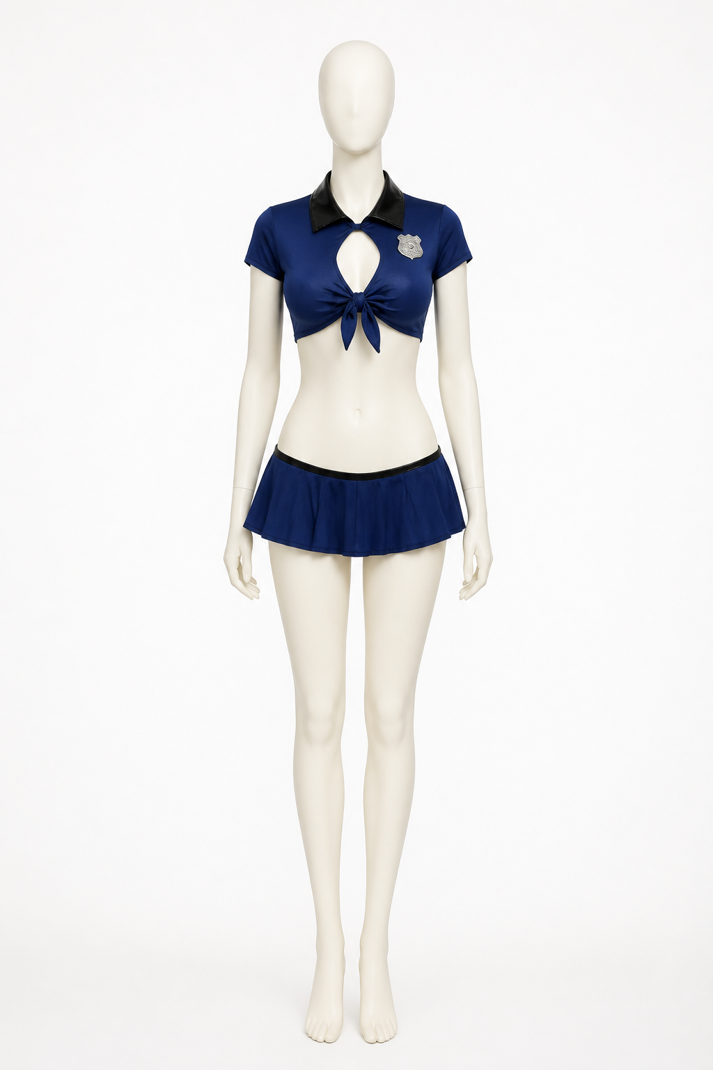 Police Costume with Cropped Top and Skirt Costumes detail 2