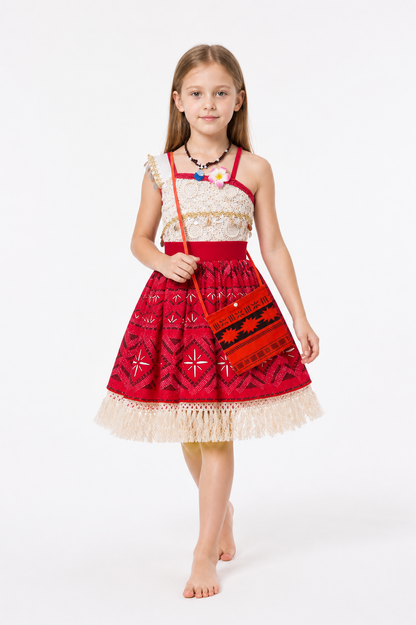 Children's Moana 2 Carnival Dress with Fringe Costume Dresses detail 2