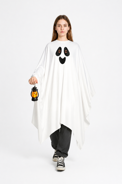 Hooded Ghost Costume with Long Hem Costumes detail 2
