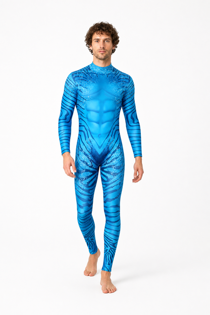 Avatar Alien Jumpsuit, Blue One-Piece product detail 2