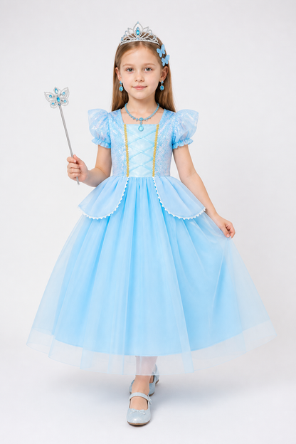 Blue Cinderella Princess Costume Costumes detail 2