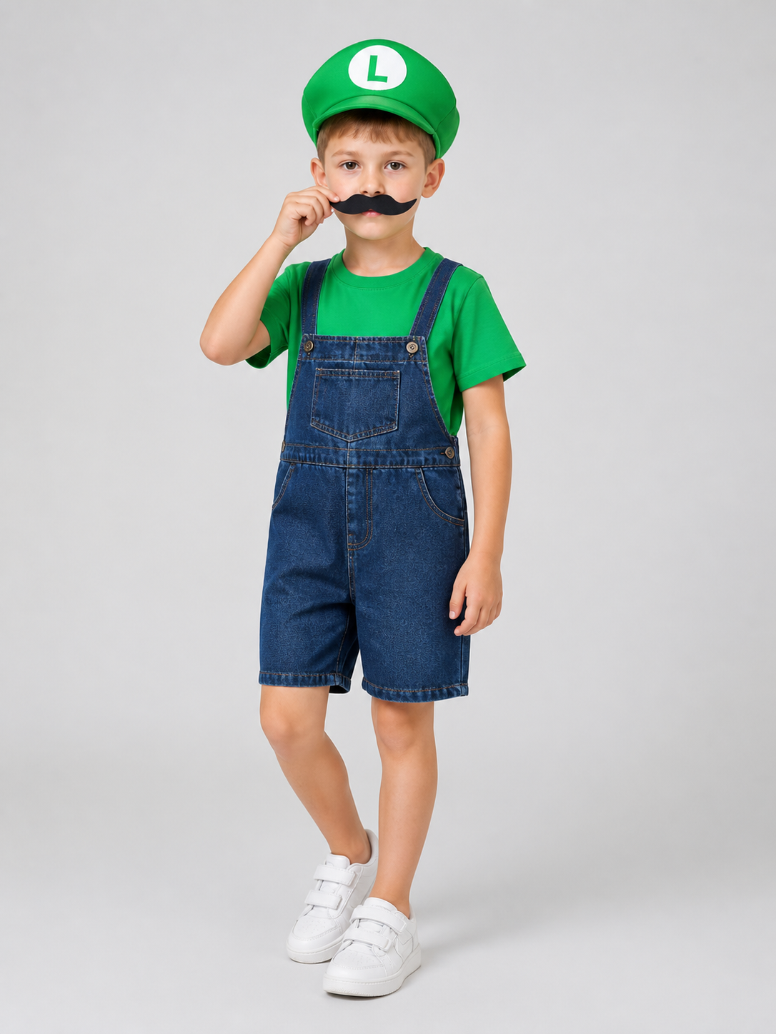 Mario Costume: T-Shirt, Shorts, and Cap Costume Headwear detail 2