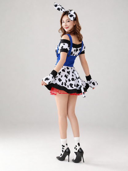 Cow Costume with Ears and Tail