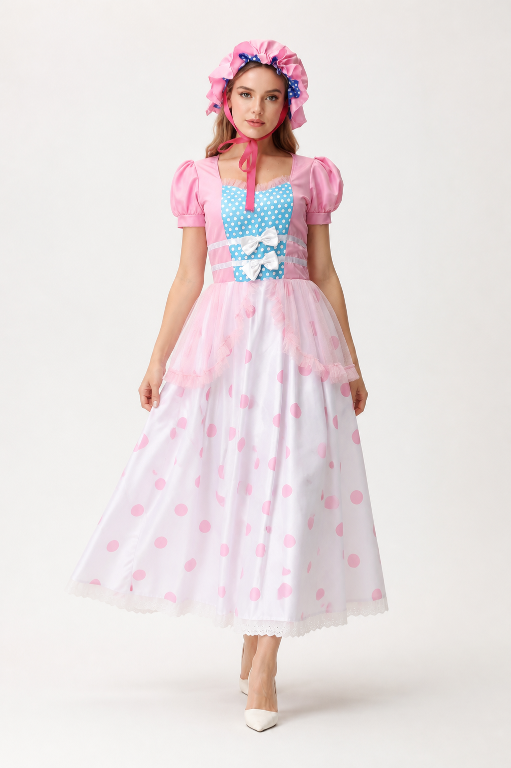 Polka-Dot Princess Dress with Lace Trim Costume Dresses detail