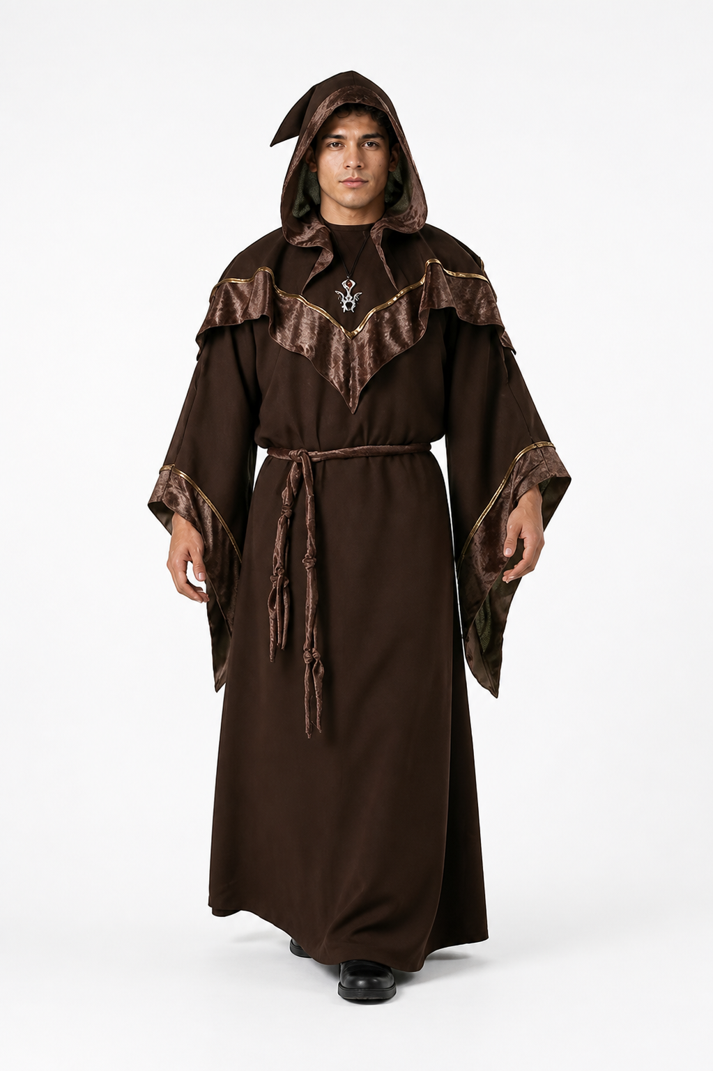 Hooded Robe with Wide Sleeves for Cosplay Costumes detail 2