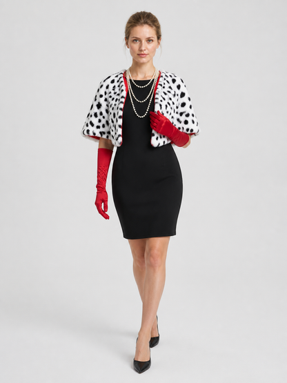 Cosplay Costume with Dress and Spotted Cape Costume Dresses detail 2