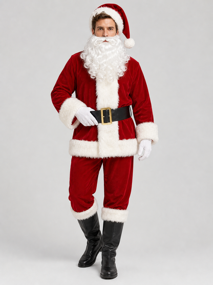 Red Santa Claus Costume, Cosplay Set Costumes detail 2