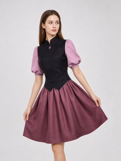 Cosplay costume: top with collar and full skirt