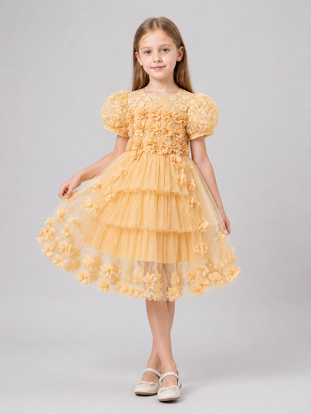 Full Lace Dress with Train for Performances