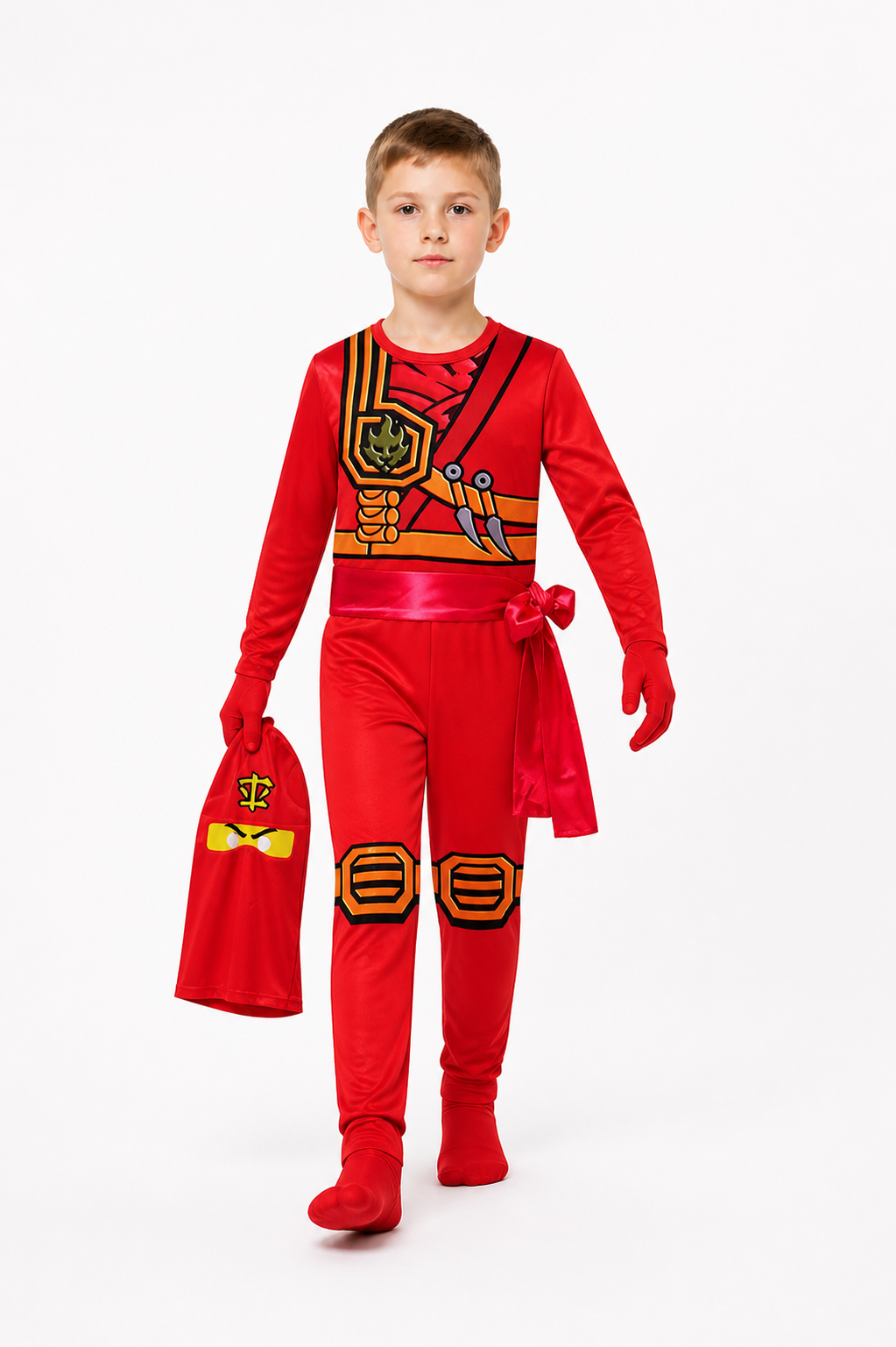 Ninja Costume Jumpsuit with Mask and Gloves Costume Masks detail 2