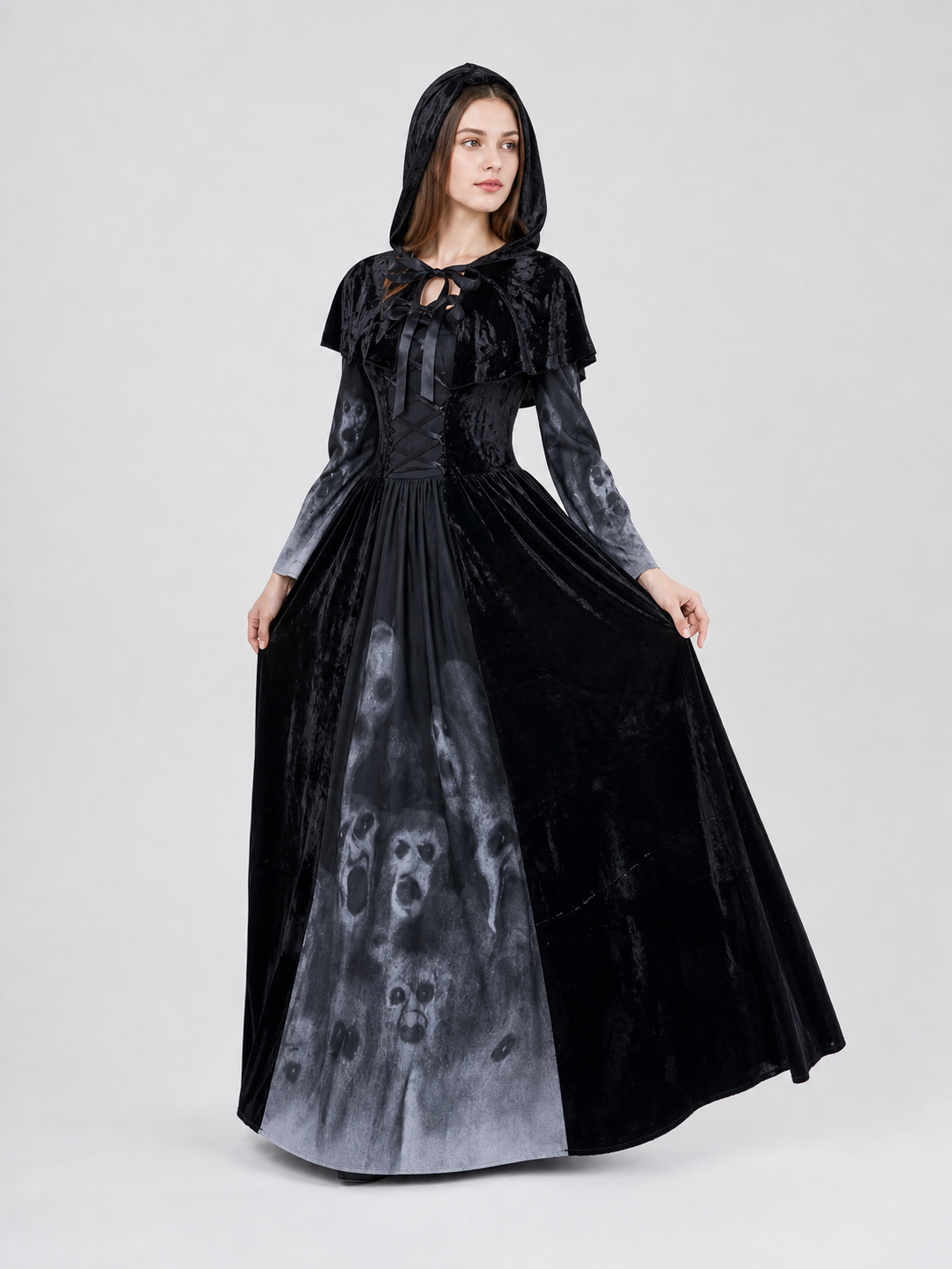 Gothic Costume: Hooded Dress and Cape