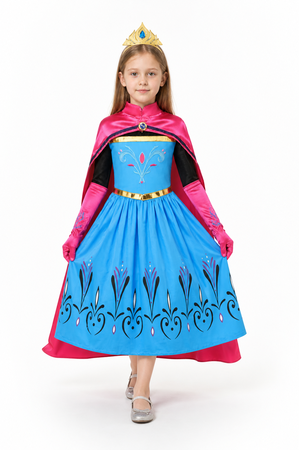 Princess Costume with Cape and Crown Costume Capes detail 2