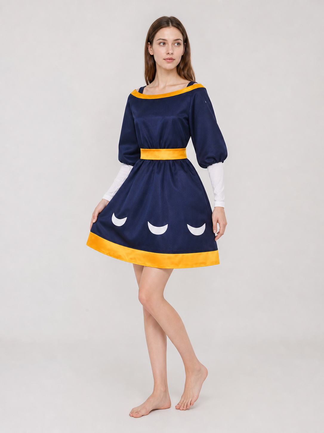 Amity cosplay costume: dress, skirt, belt, sleeves