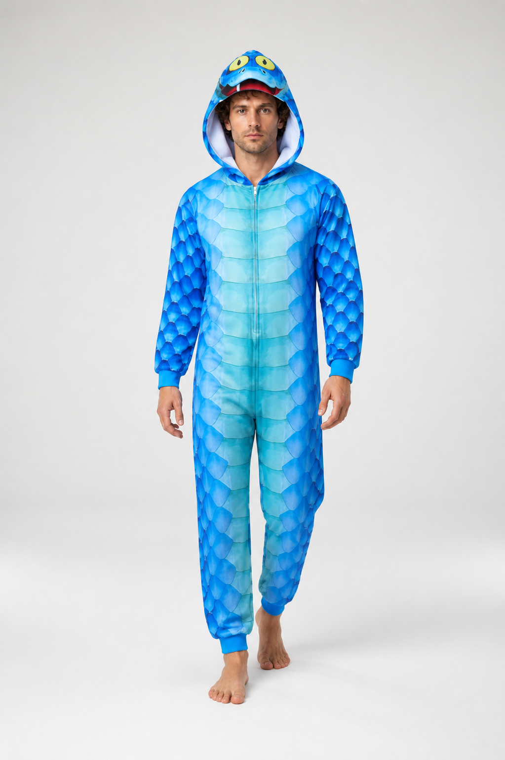 Gary Snake Kigurumi with a Hood and Zipper product detail