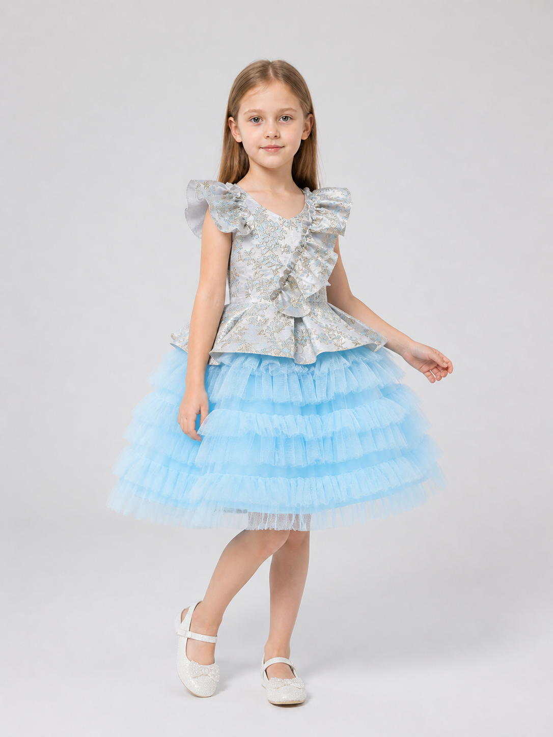 AL056 Princess Dress with Tulle Skirt for Performances Costume Dresses detail 2