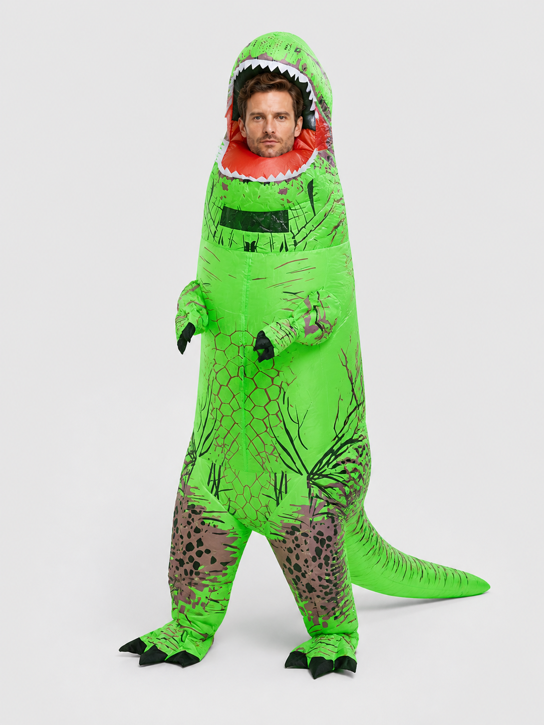 Tyrannosaurus Costume with Open Mouth for Halloween Costumes detail