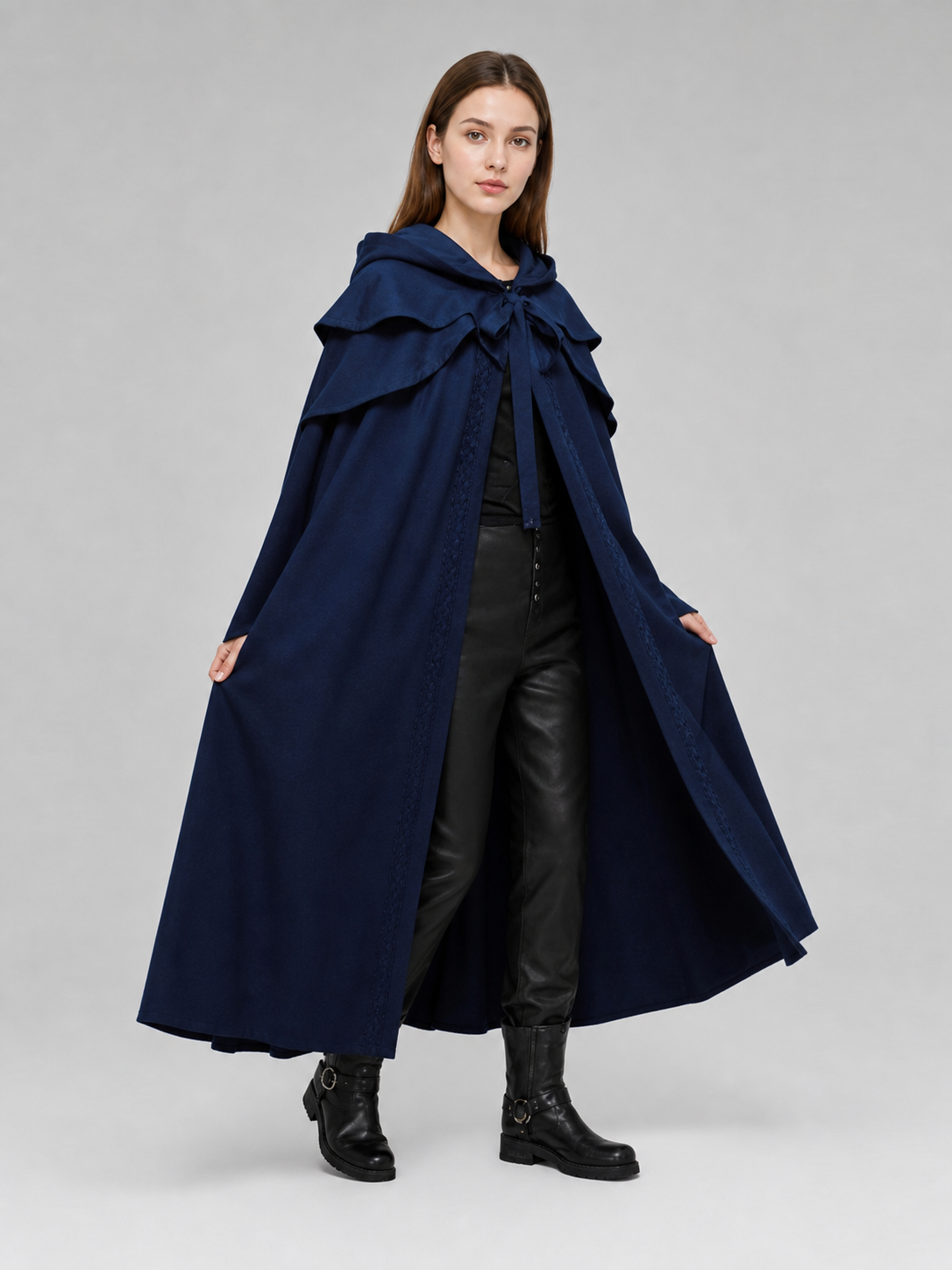 Medieval Gothic Hooded Cloak for Cosplay