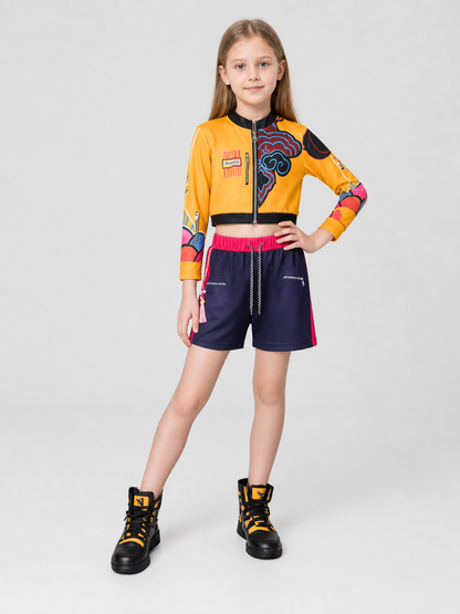 Superhero-Style Cosplay Costume: Jacket and Shorts Costumes detail 2