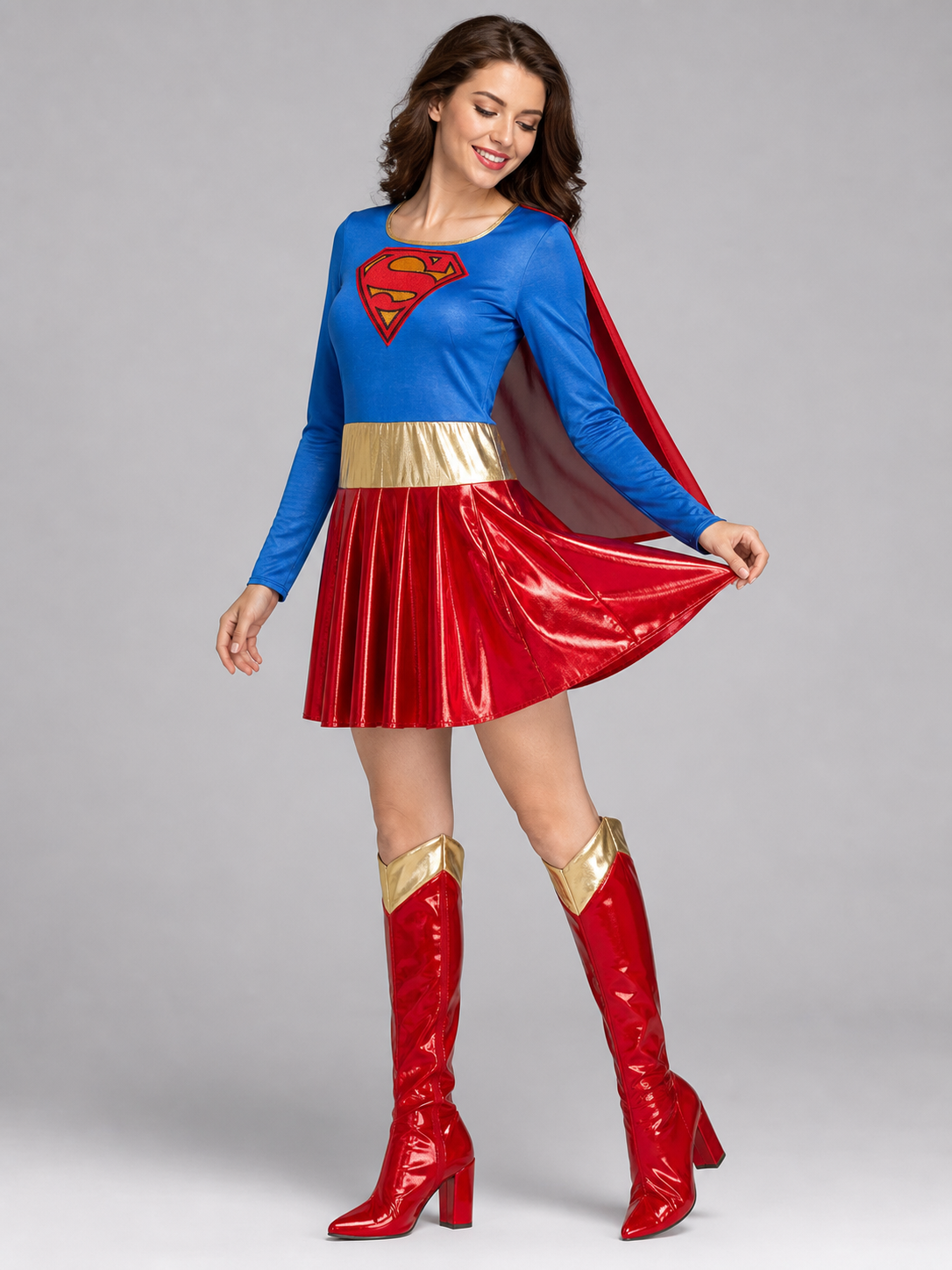 Superhero Costume: Dress with Boot Covers for Cosplay Costume Dresses detail 2