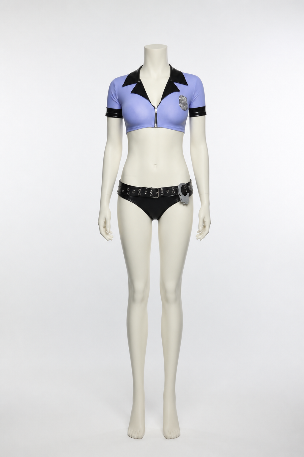 Police Costume with Cropped Top and Shorts Costumes detail 2