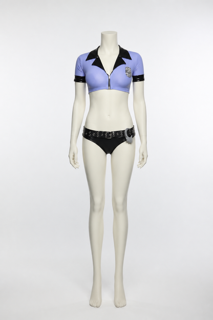 Police Costume with Cropped Top and Shorts Costumes detail 2