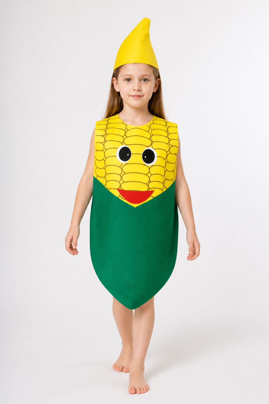 Corn Costume, Jumpsuit with Hat for Halloween