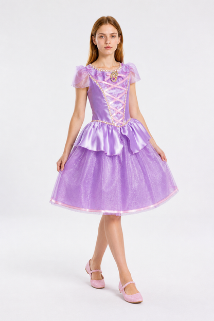 Light Purple Princess Dress with Ruffles Costume Dresses detail 2