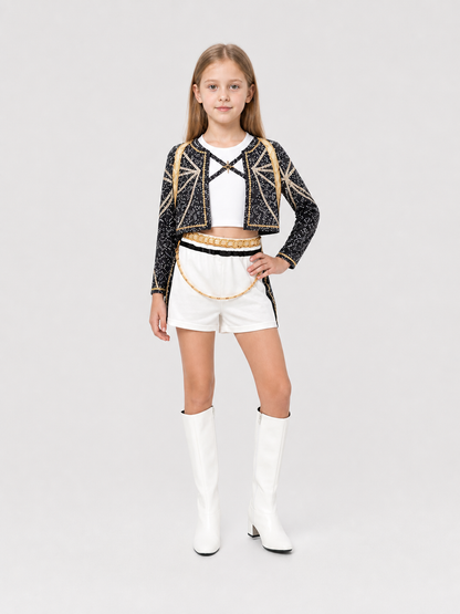 Children's Demon Hunter Costume with Sequins Costumes detail 2