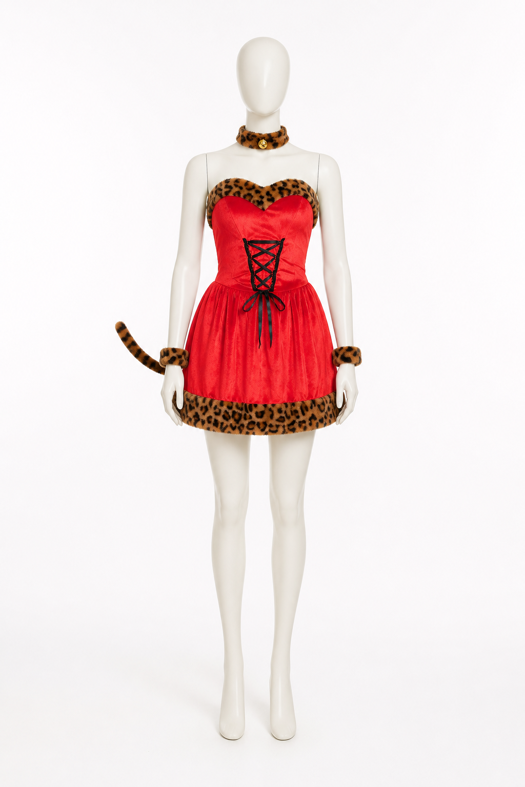Red Carnival Dress with Ears and Tail Costume Dresses detail 2