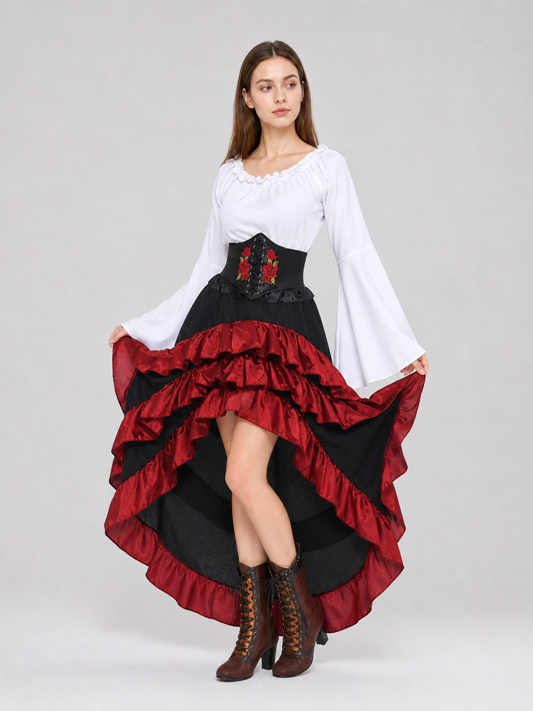 Victorian-style carnival costume with corset
