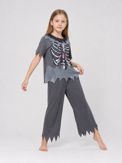 Halloween Skeleton Costume: Shirt and Pants