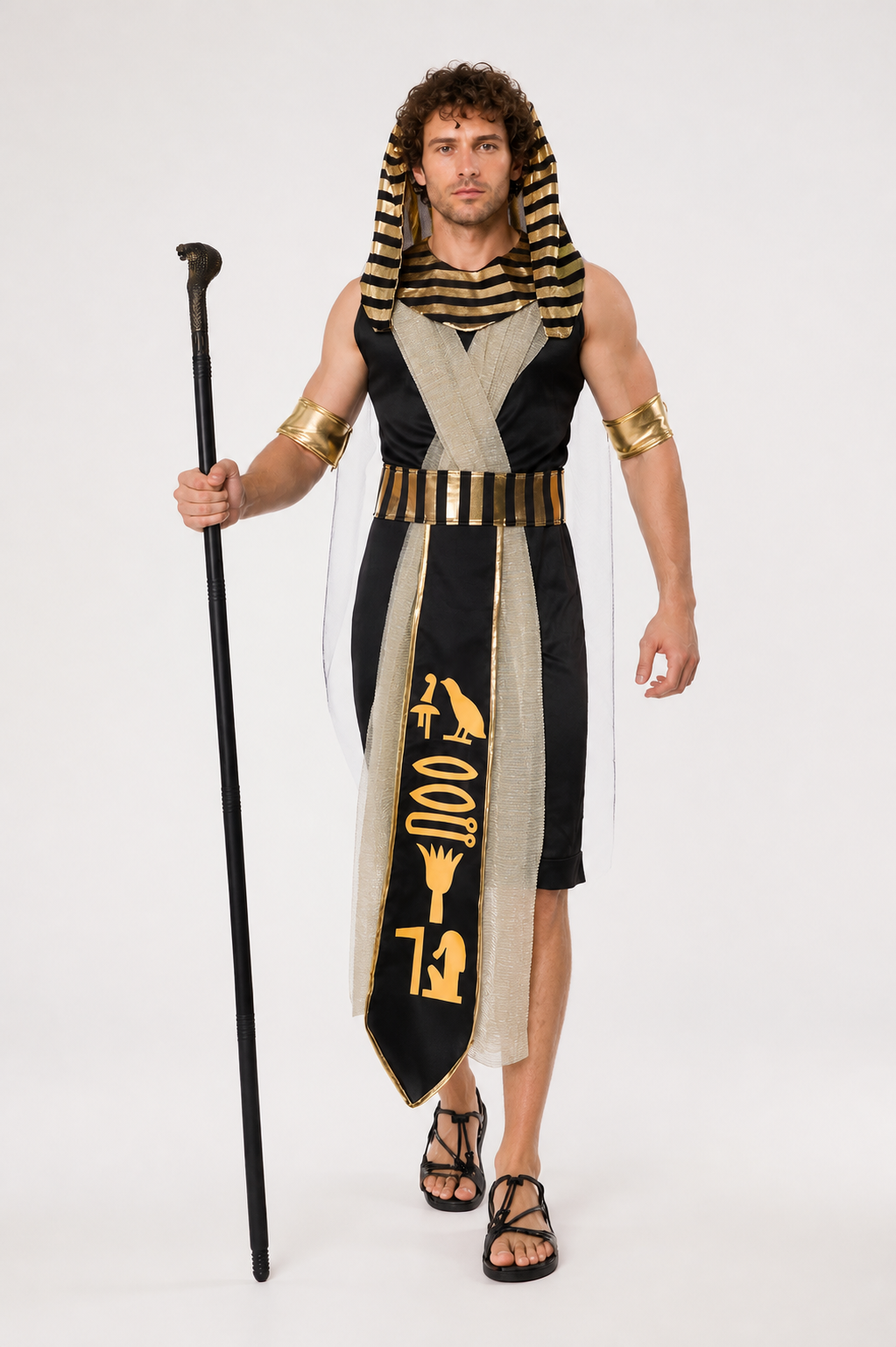 Egyptian Pharaoh Costume with Chest Bib for Halloween Costumes detail