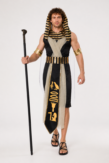 Egyptian Pharaoh Costume with Chest Bib for Halloween Costumes detail