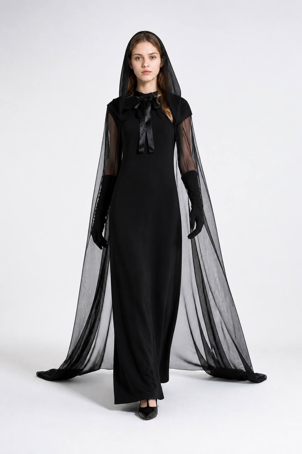 Hooded Costume: Dress, Cape, and Gloves Costume Dresses detail 2
