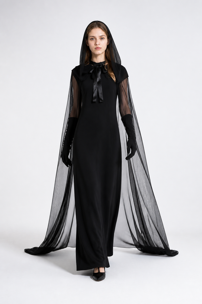 Hooded Costume: Dress, Cape, and Gloves Costume Dresses detail 2
