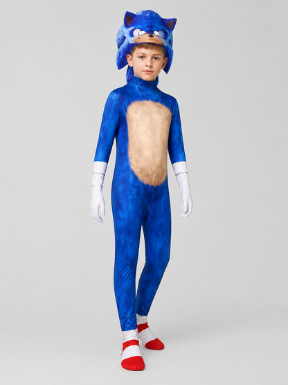 Sonic Hooded Jumpsuit Costume for Cosplay Costumes detail 2