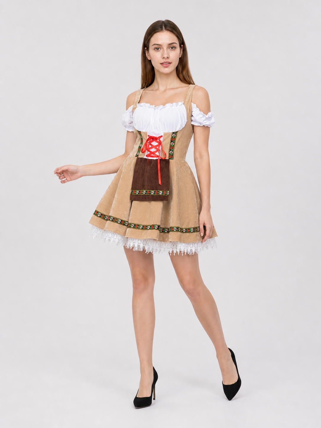 Bavarian Historical Costume for Cosplay with Apron Costumes detail 2