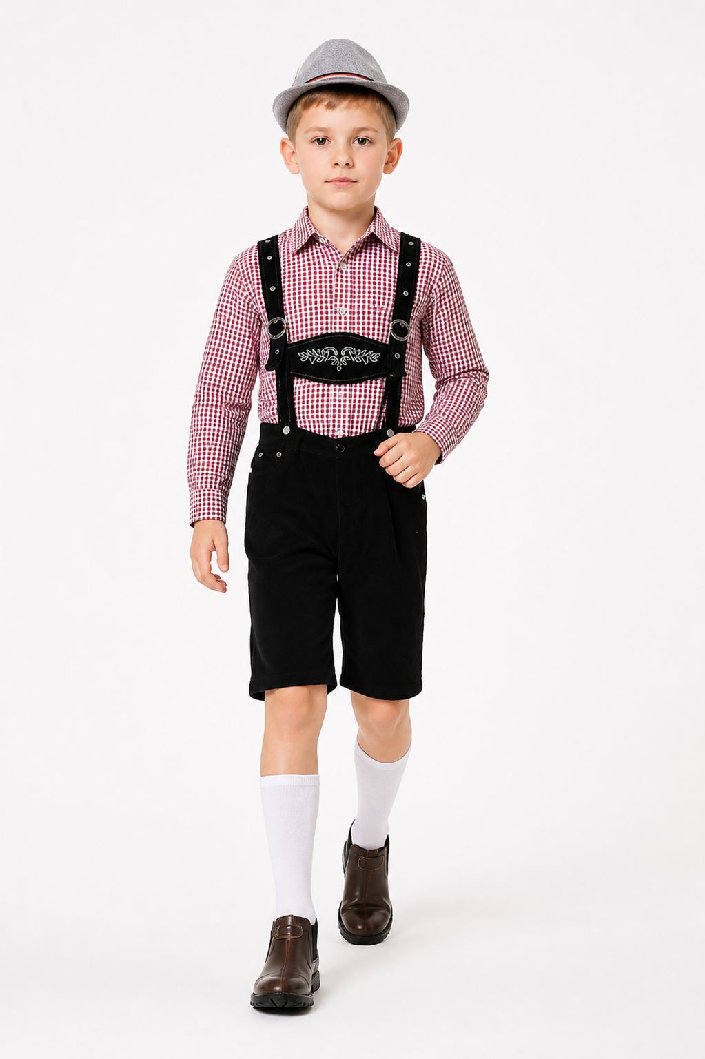 Bavarian Costume with Plaid Shirt and Shorts Costumes detail 2