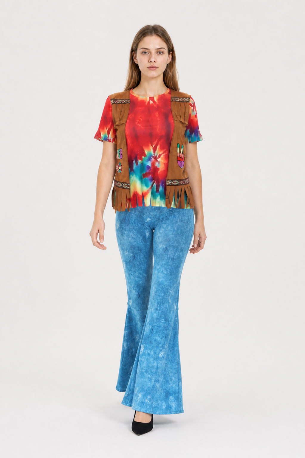 Retro Stage Costume with Fringe and Flared Pants Costumes detail 2
