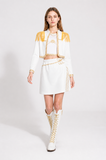 Children’s White and Gold Three-Piece Stage Costume product detail 2