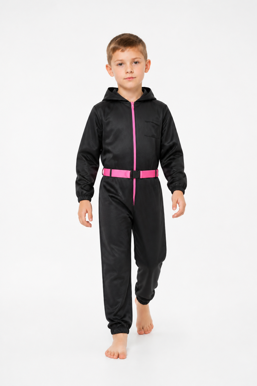 Black Dali Cosplay Jumpsuit from Money Heist on-model alternate view
