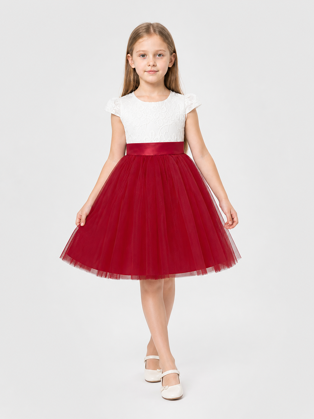 Children's Princess Dress with a Full Skirt and Bow Costume Dresses detail 2
