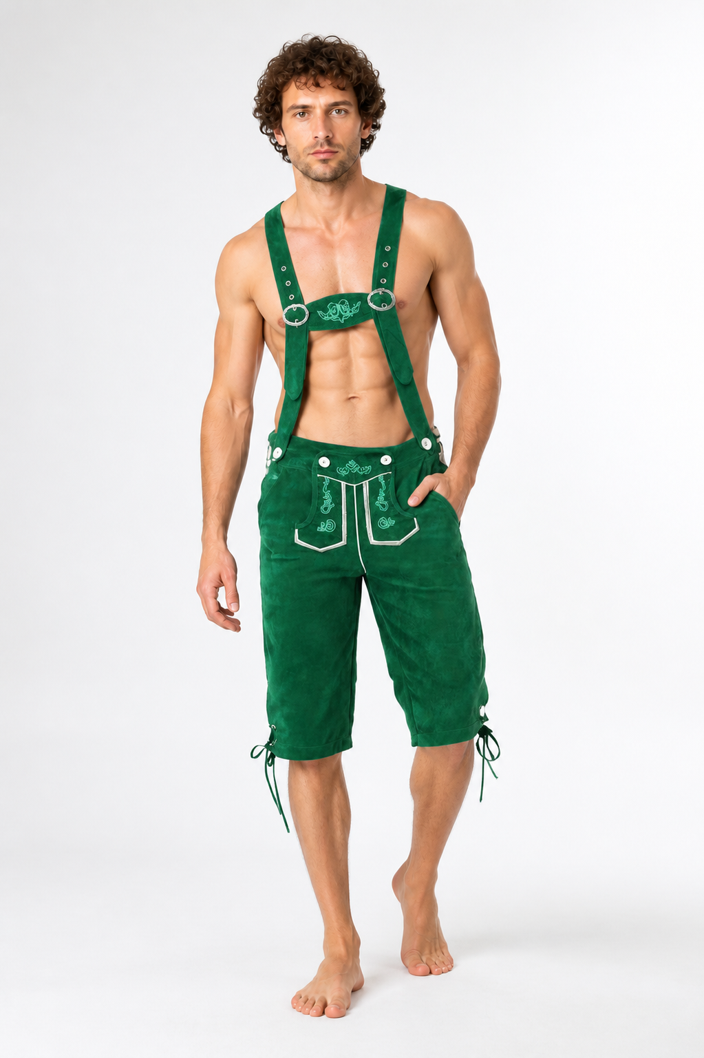 Oktoberfest Overalls with Embroidery and Drawstrings product detail 3